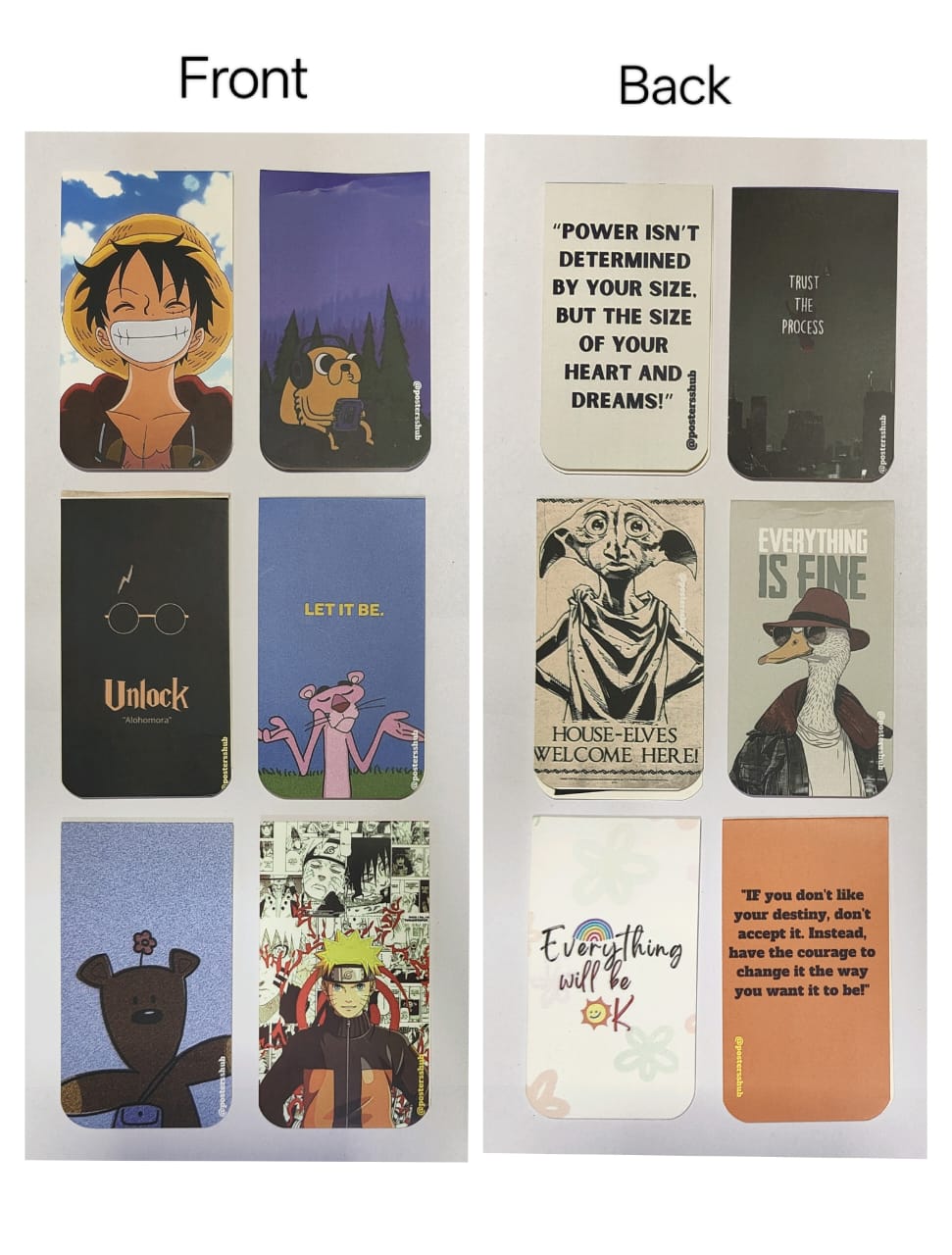 Magnetic Bookmarks (H) Set of 6