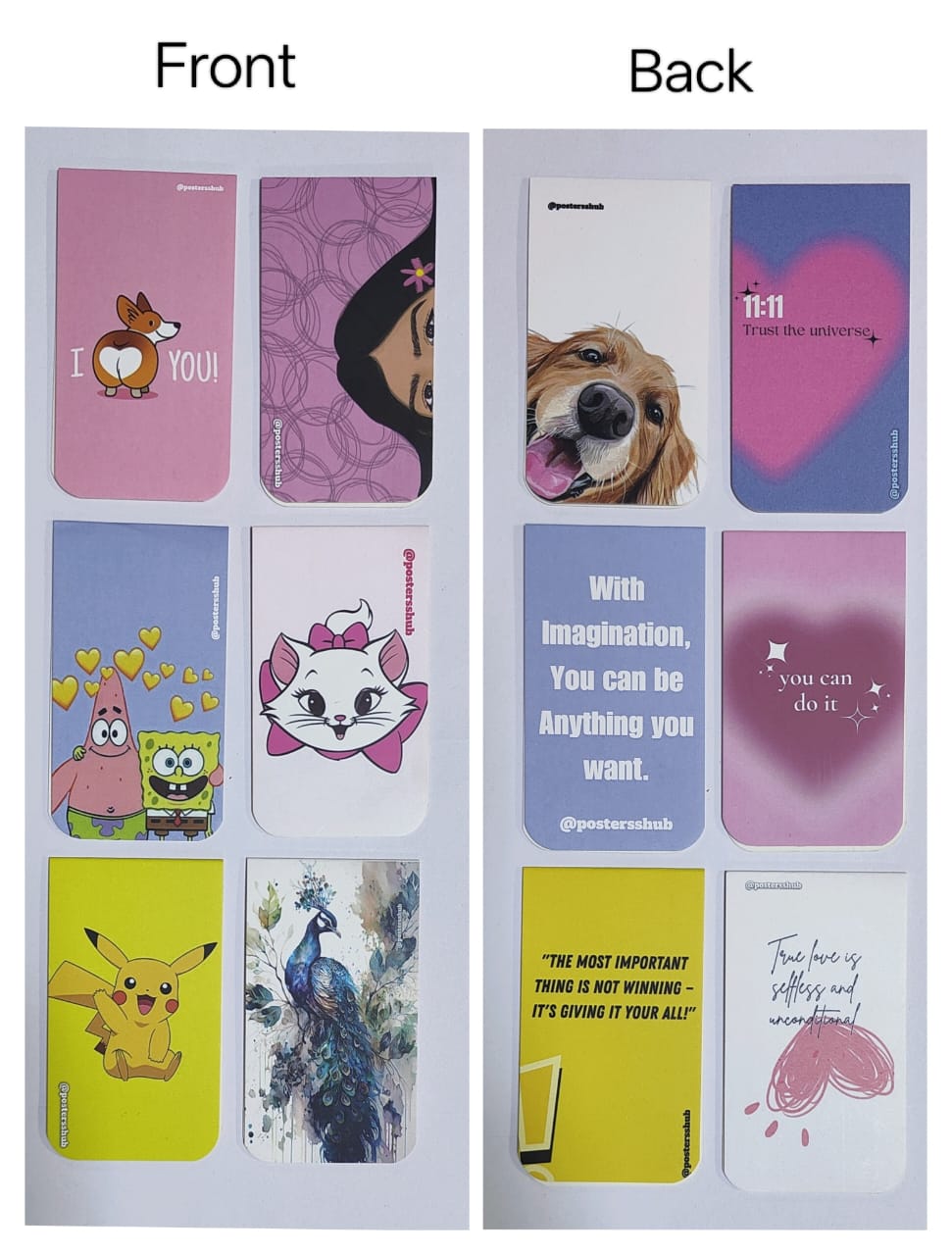 Magnetic Bookmarks (L) Set of 6