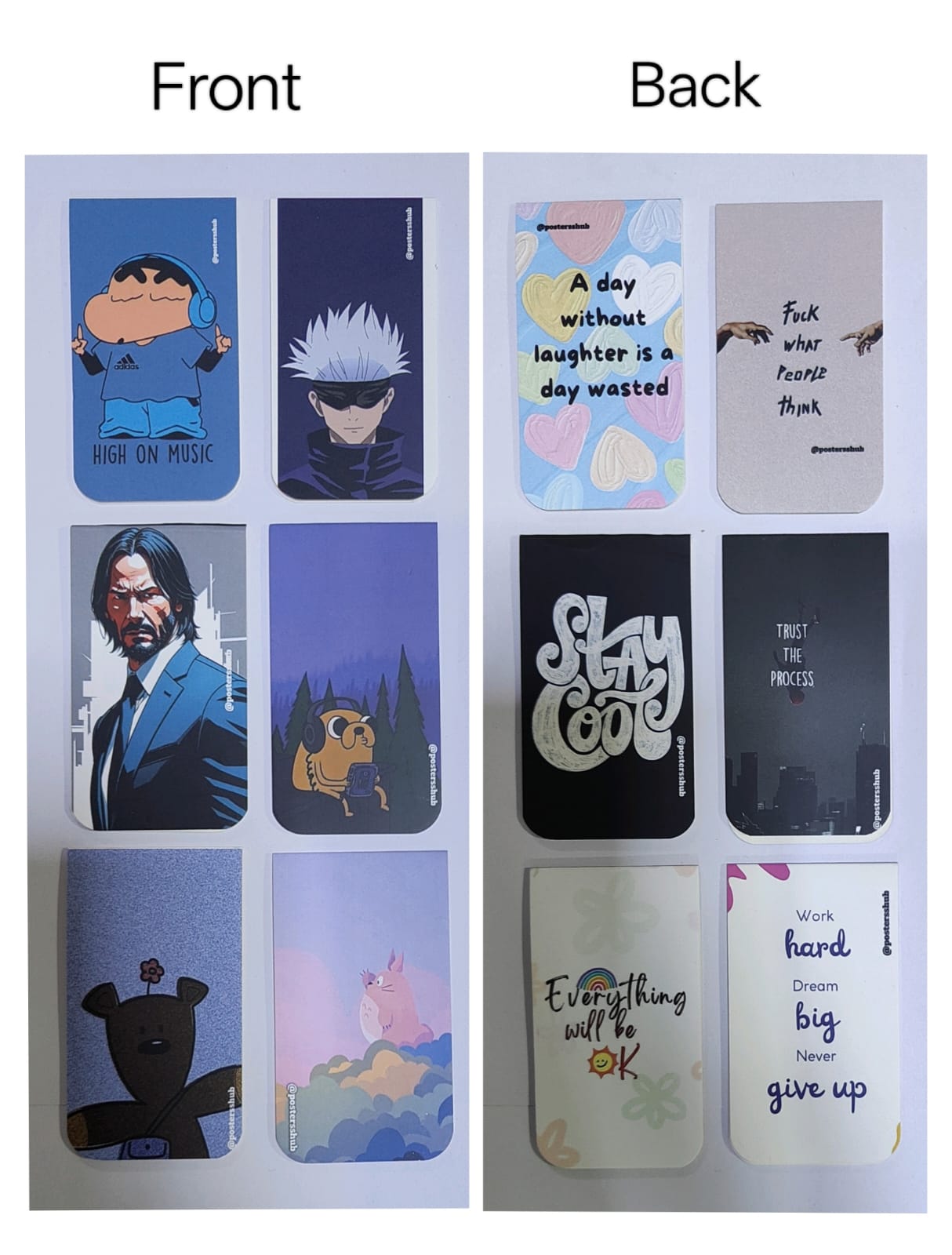 Magnetic Bookmarks (O) Set of 6