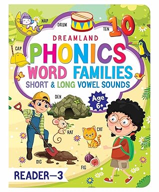 Phonics Reader - 3 (Word Families Short and Long Vowel Sounds) by Dreamland Publications