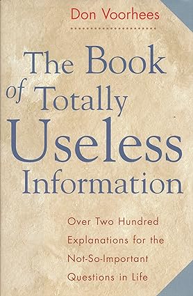 The book of totally useless information [hardcover] [rare books]