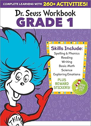 Dr. Seuss Workbook: Grade 1: 260+ Fun Activities With Stickers and More! by Dr. Seuss [Premium Books]
