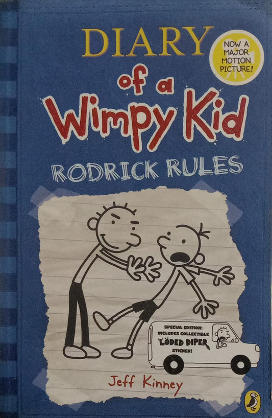 Diary of a wimpy kid: rodrick rules [special edition includes collectible loder diper sticker] by jeff kinney