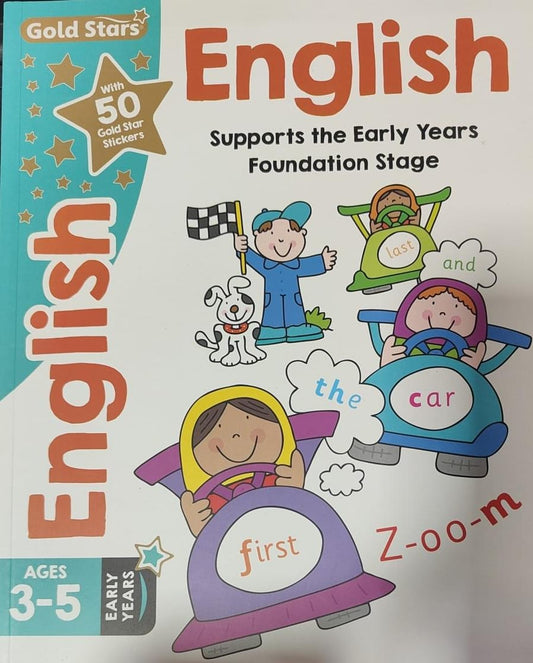 English Supports the Early Years Foundation Stage Ages 3–5 by Woodpecker Books [With 50 Gold Star Stickers] [Premium Books]