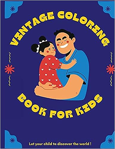 Vintage coloring book for kids
