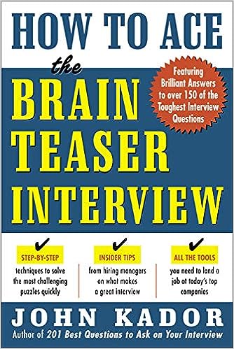 How to Ace the Brainteaser Interview [RARE BOOKS]