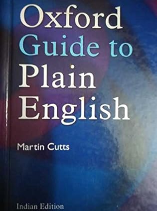 Oxford guide to plain english [Hardcover]