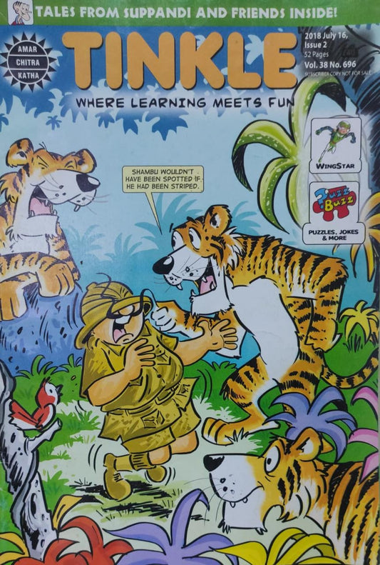 TINKLE Where learning meets fun VOL.38 NO.696 (AMAR CHITRA KATHA) (MAGAZINE) Tales from Suppandi and friends Inside!