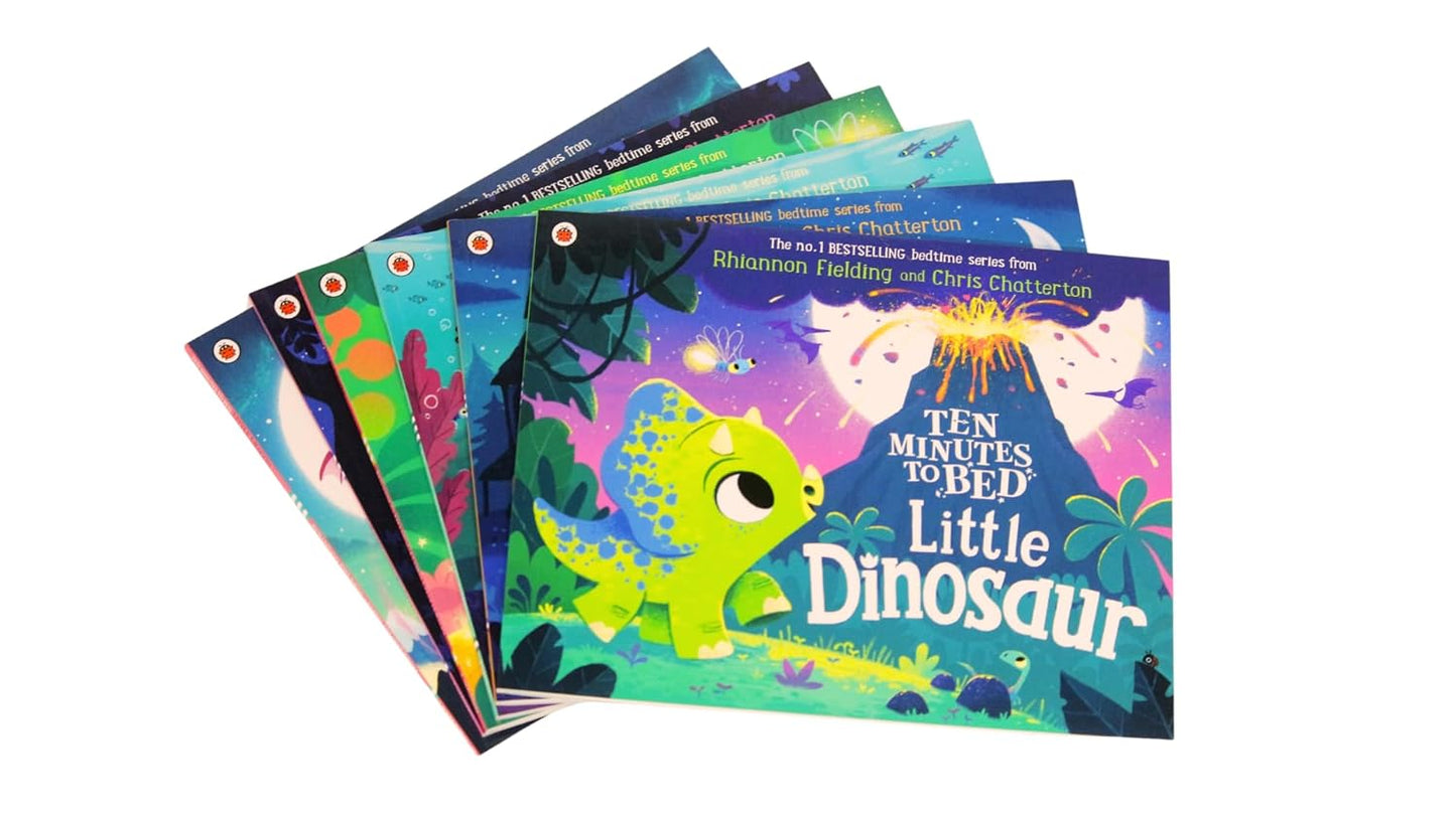 Ten Minutes to Bed: Bedtime Story Collection (6 Books Pizza Box Set) by Rhiannon Fielding [Premium Books]