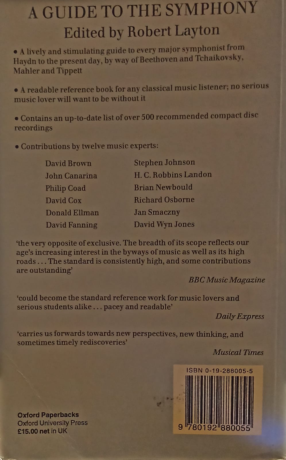 A Guide To The Symphony (RARE BOOKS)