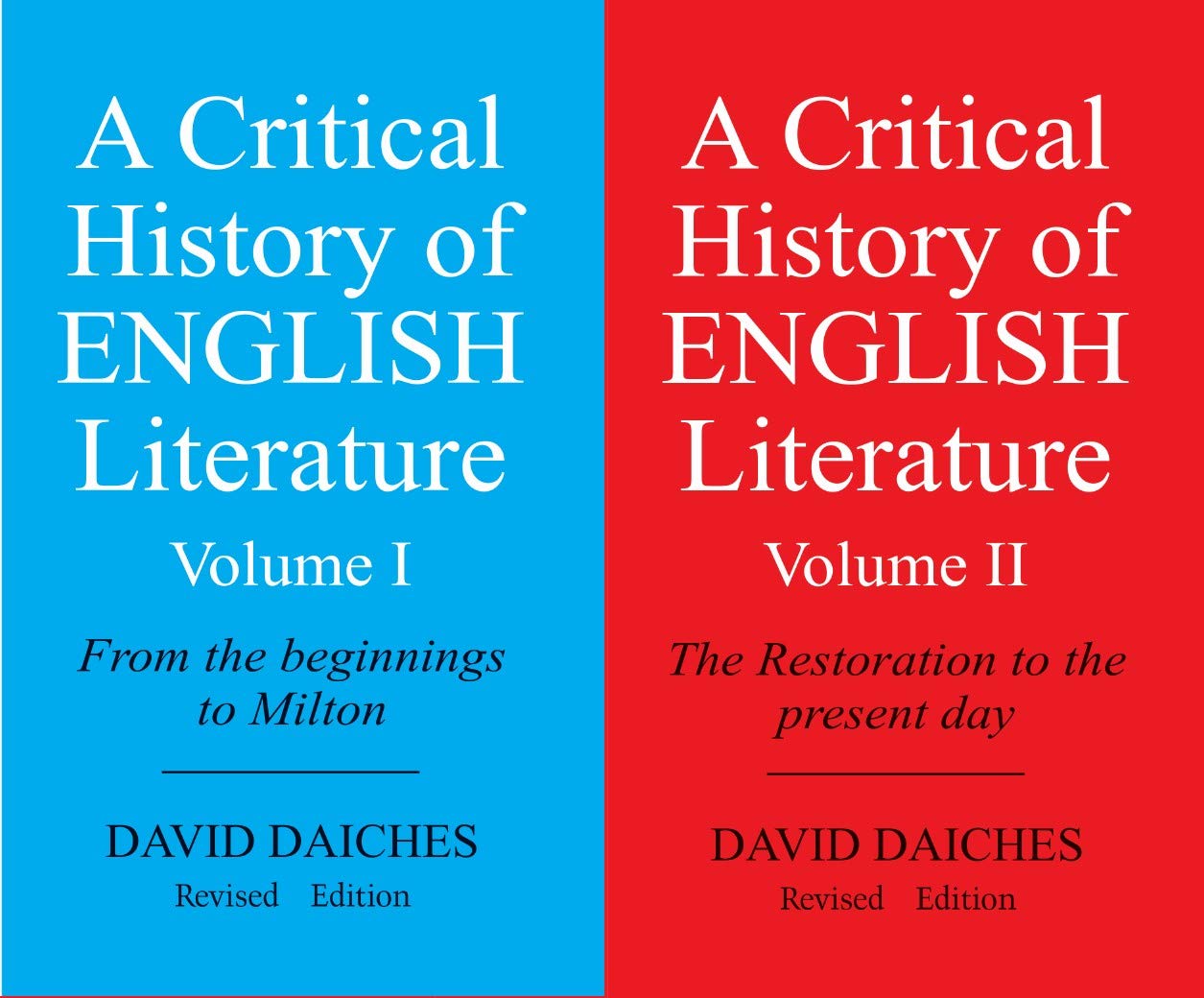 A Critical History of English Literature [2 VOL SET]