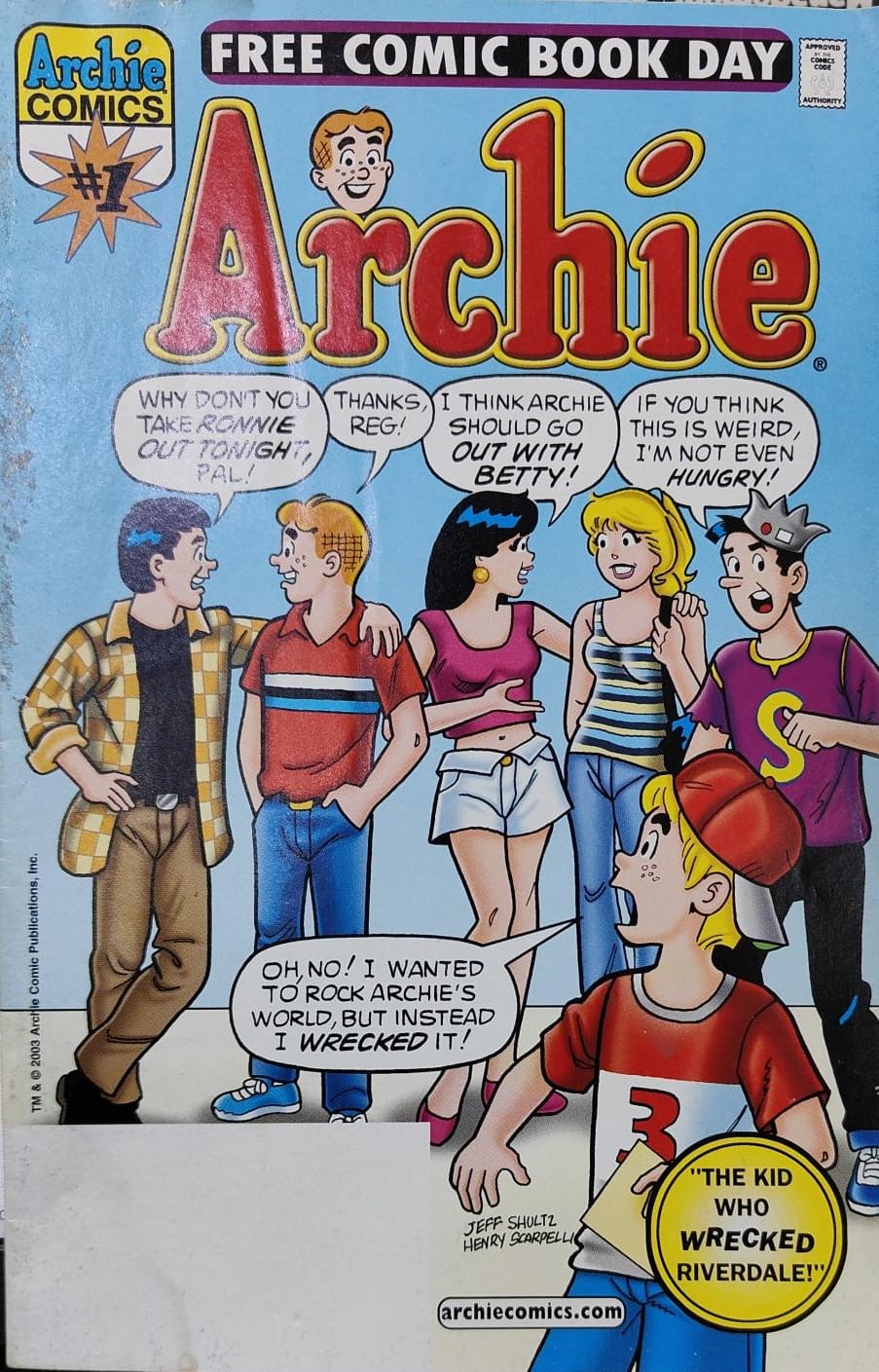 Archie #1 -The Kid Who wrecked riverdale [rare books]