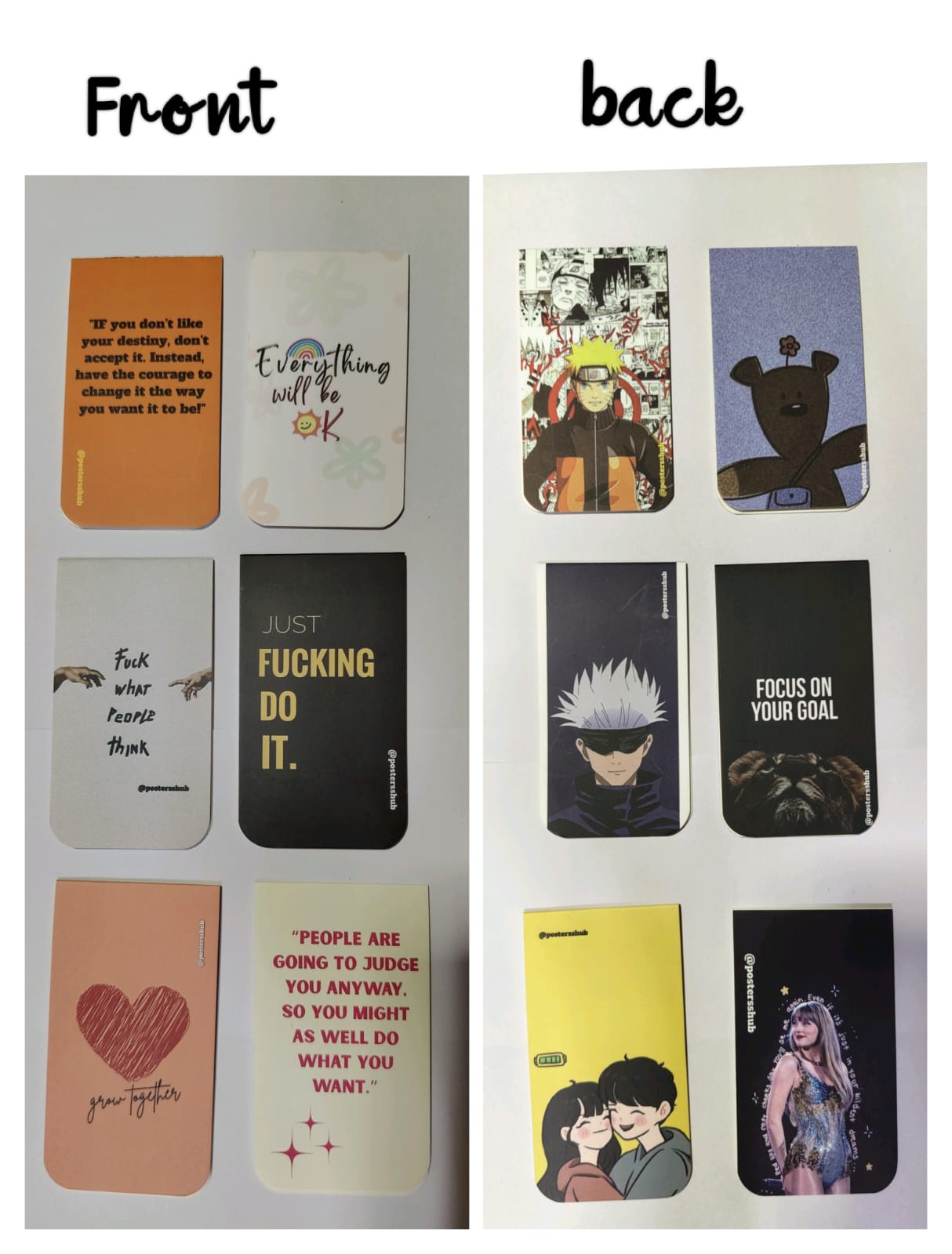 Magnetic Bookmarks (C) Set of 6