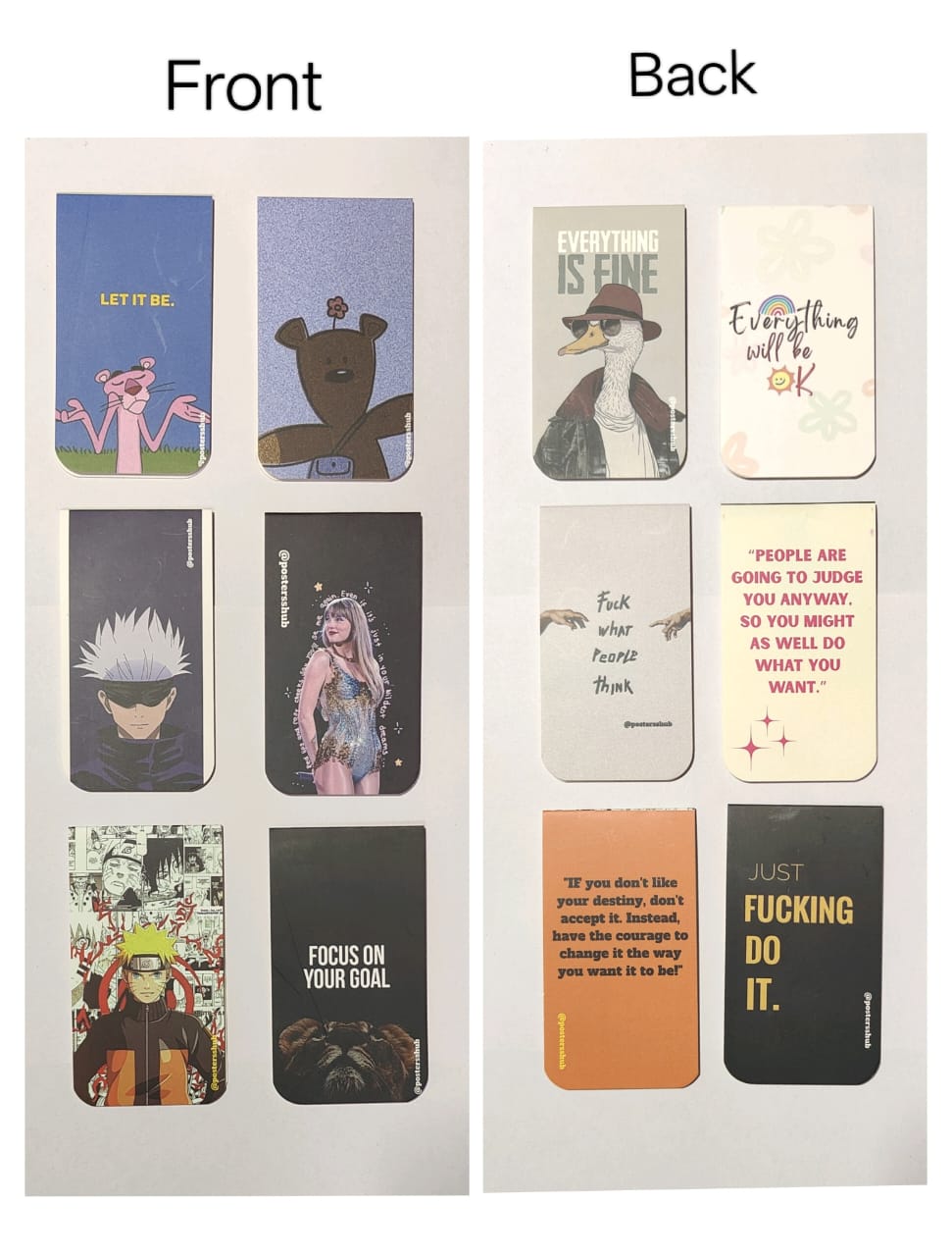 Magnetic Bookmarks (E)  Set of 6