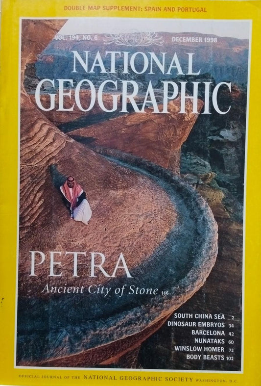 Petra ancient city of stone [national geographic][rare books][december 1998]