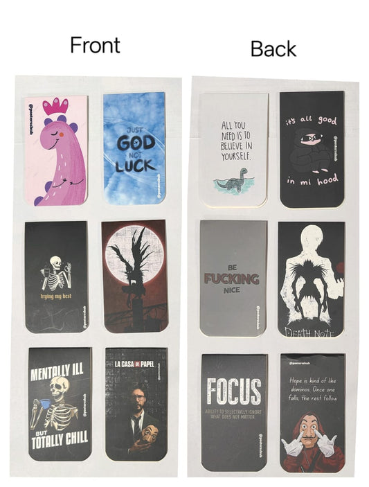Magnetic Bookmarks (F1) Set of 6