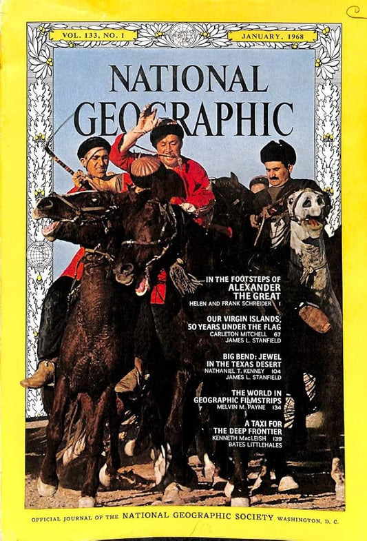 In The Footsteps Of Alexander The Great  [national geographic][rare books][january 1968]