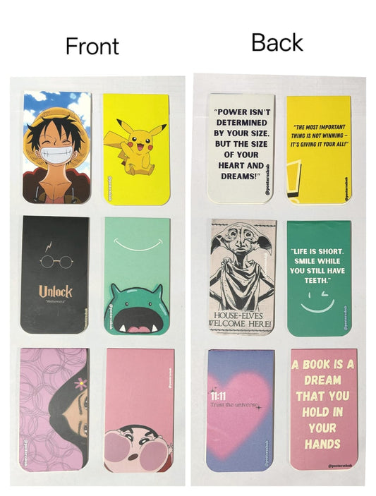 Magnetic Bookmarks (J1) Set of 6