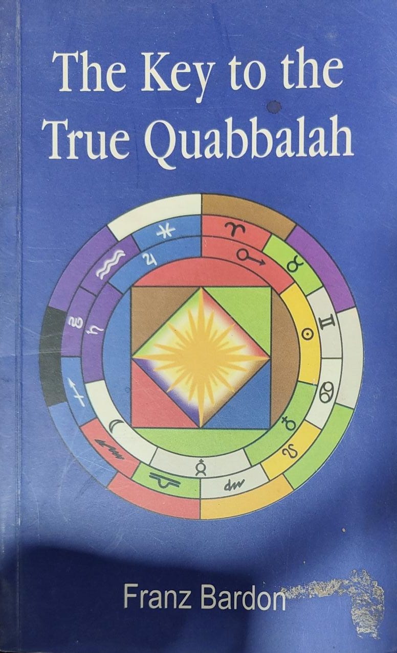 The Key to the True Quabbalah by Franz Bardon [rare books]