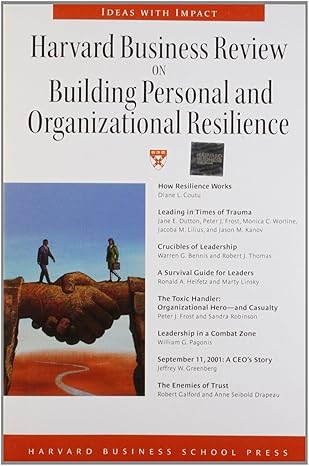 Harvard Business Review on Building Personal and Organizational Resilience by Harvard Business Review [rare books]