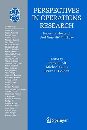Perspectives in Operations Research [Hardcover] [Rare books]