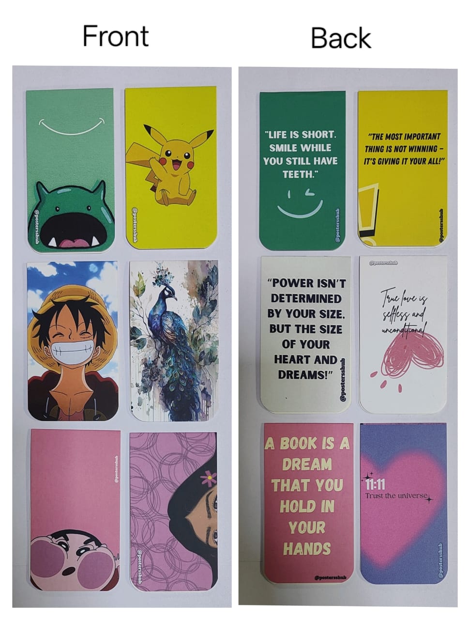 Magnetic Bookmarks (Q) Set of 6