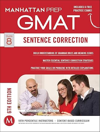 Gmat sentence correction [8 guide][6th edition]