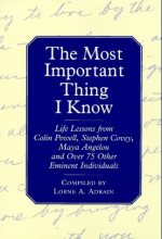 The most important thing i know [hardcover] [rare book]