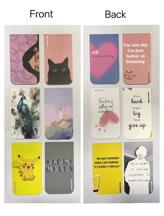 Magnetic Bookmarks (R) Set of 6