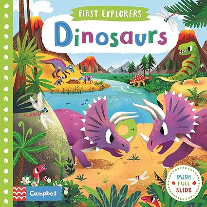 Dinosaurs (push pull slide) Board book