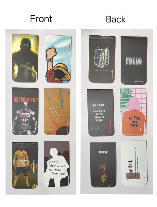 Magnetic Bookmarks (W) Set of 6