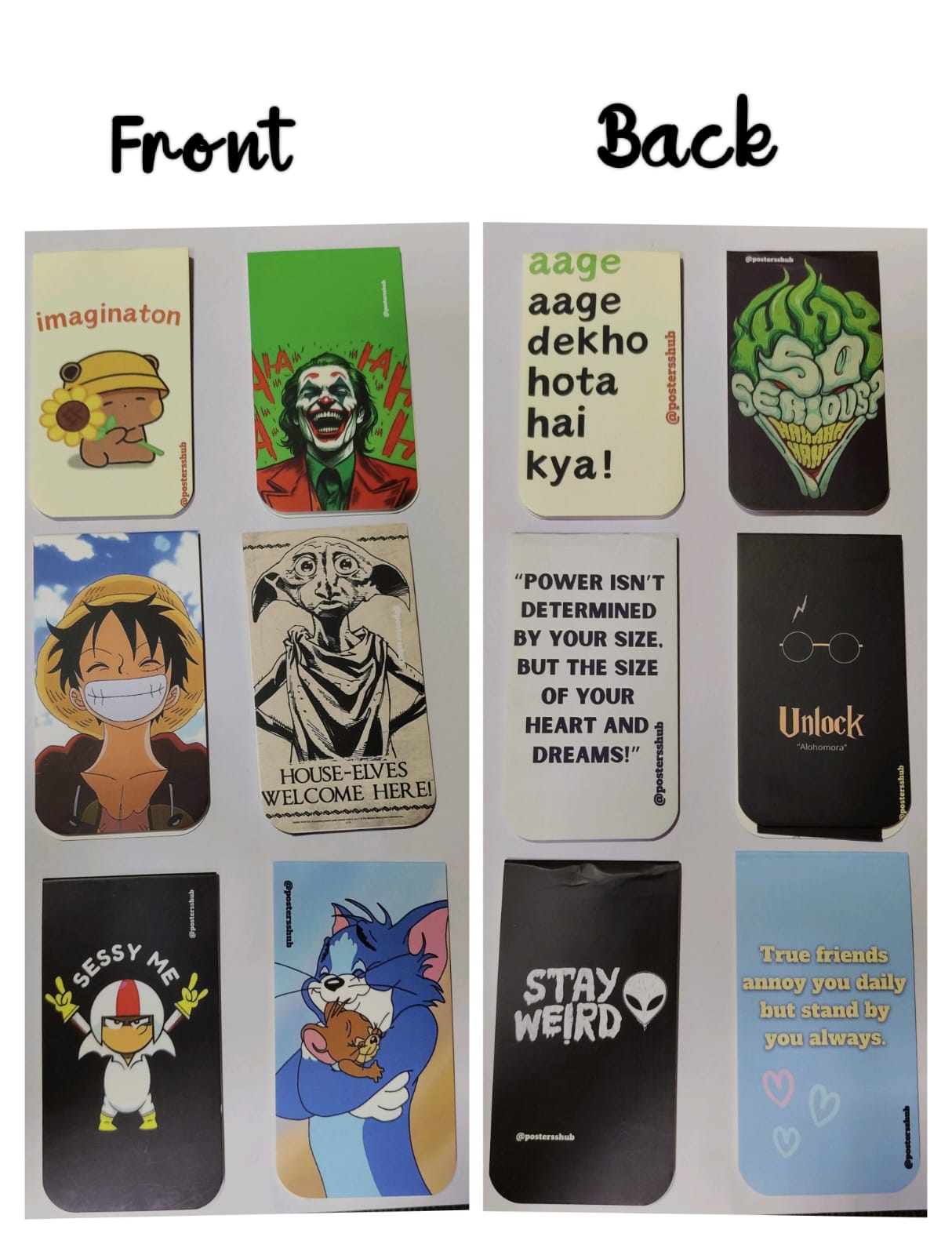 Magnetic Bookmarks (X) Set of 6